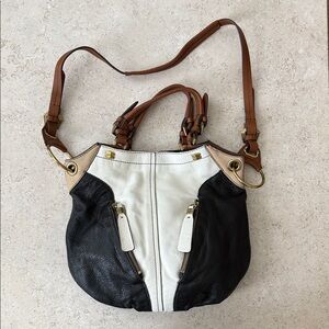 Elegant Black and White Shoulder Bag